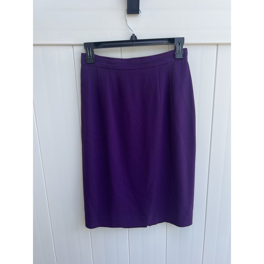 Liz Claiborne Dresses Purple Pencil Skirt Petite Size 6 6P Vintage Triacetate